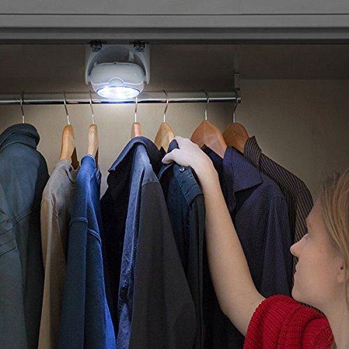 Shop-Story Maison Lampe LED détecteur 360° blanc piles