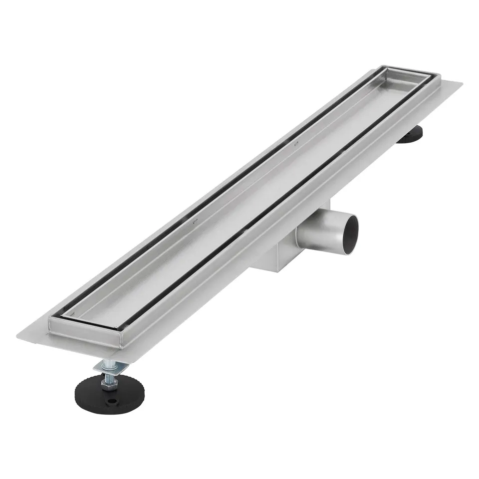 ECD Sanitär LuxeBath caniveau douche inox 70 cm argent