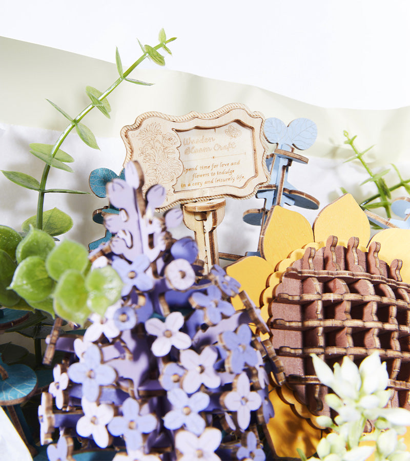 L'avant gardiste DIY Kit bouquet fleurs en bois à faire soi-même