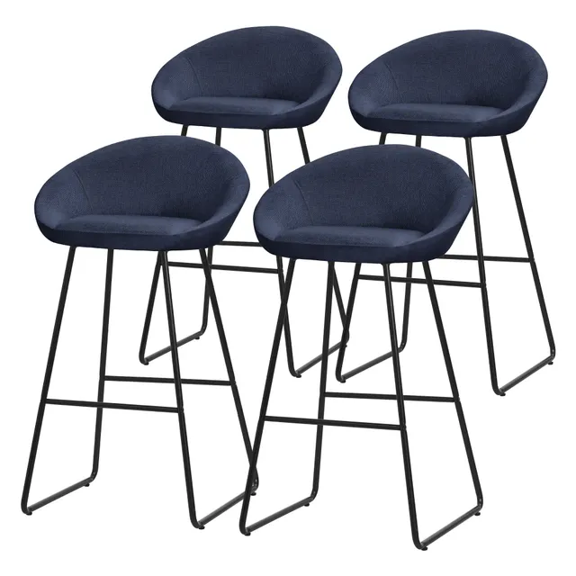 ECD Möbel ML-Design tabouret de bar bleu lot de 4