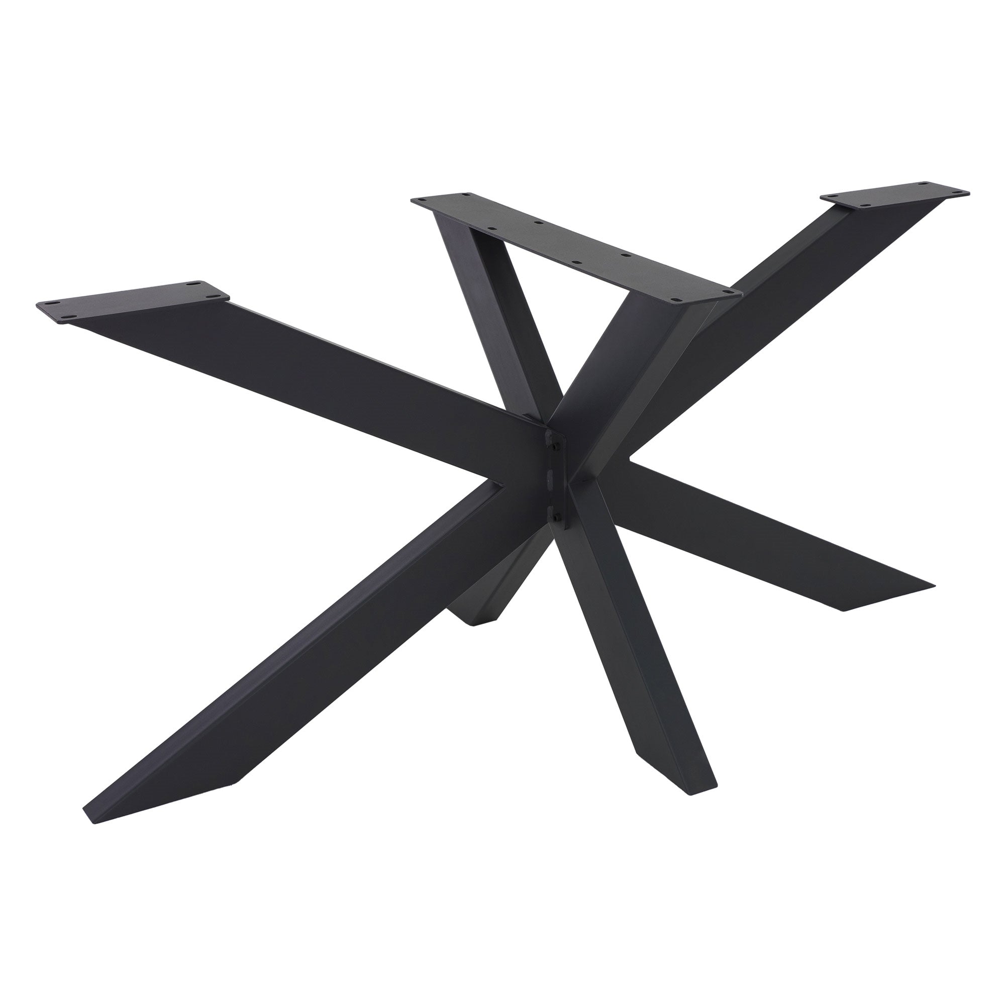 ECD Germany ML-Design pieds de table X noir 120x71cm métal