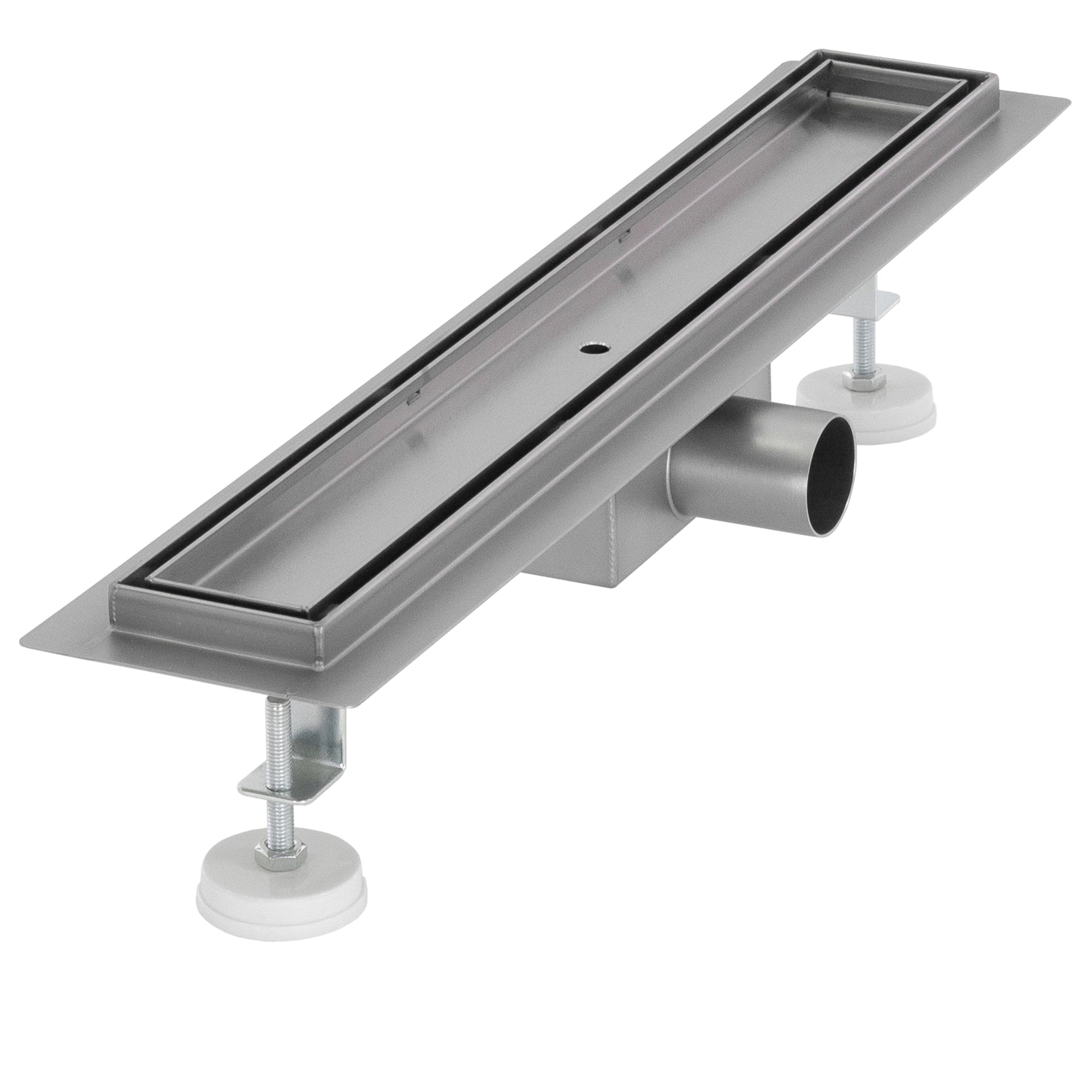 ECD Germany Sanitär caniveau de douche 50 cm inox argent à carreler