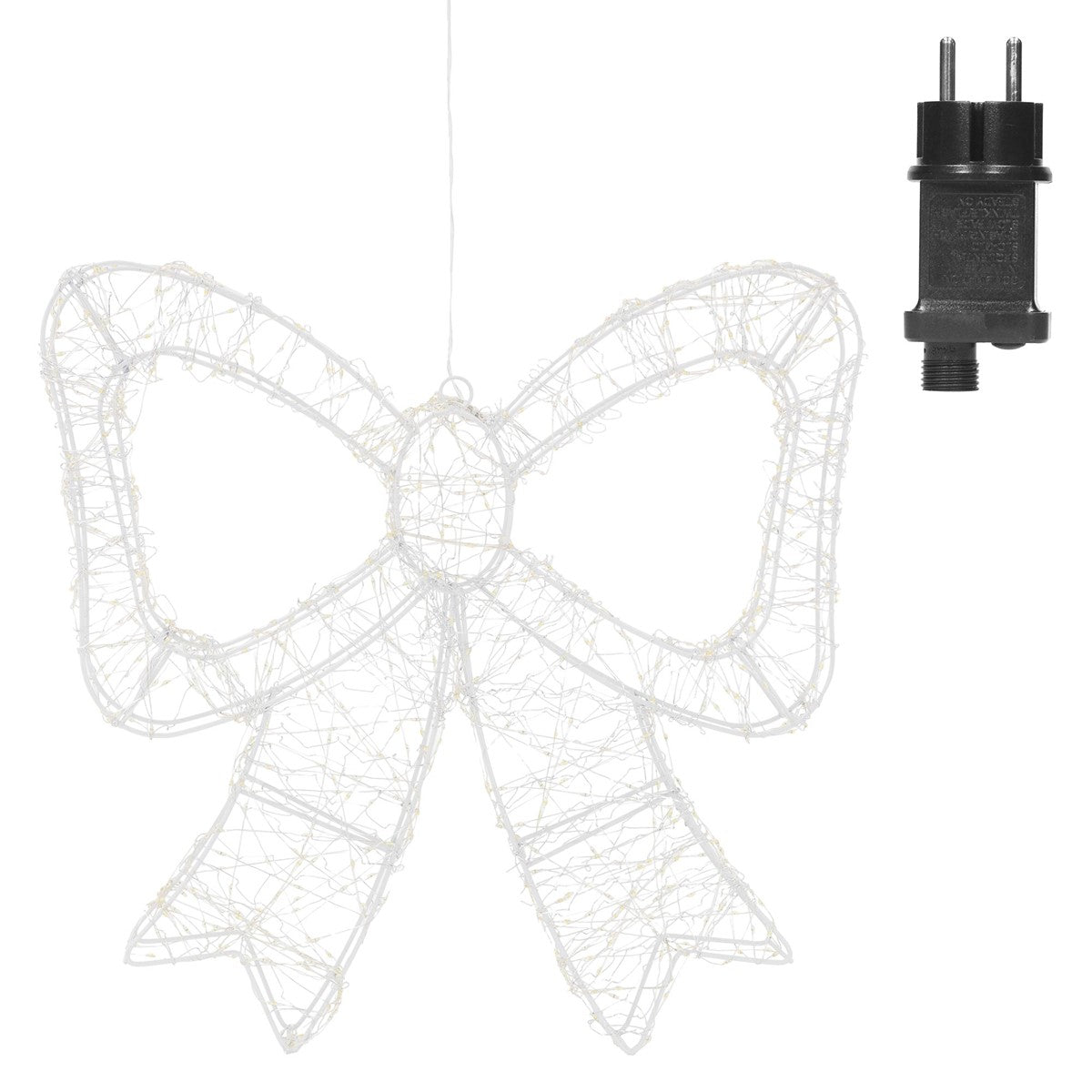 ECD Germany boucle Noël LED blanc chaud 37x33 cm métal IP44