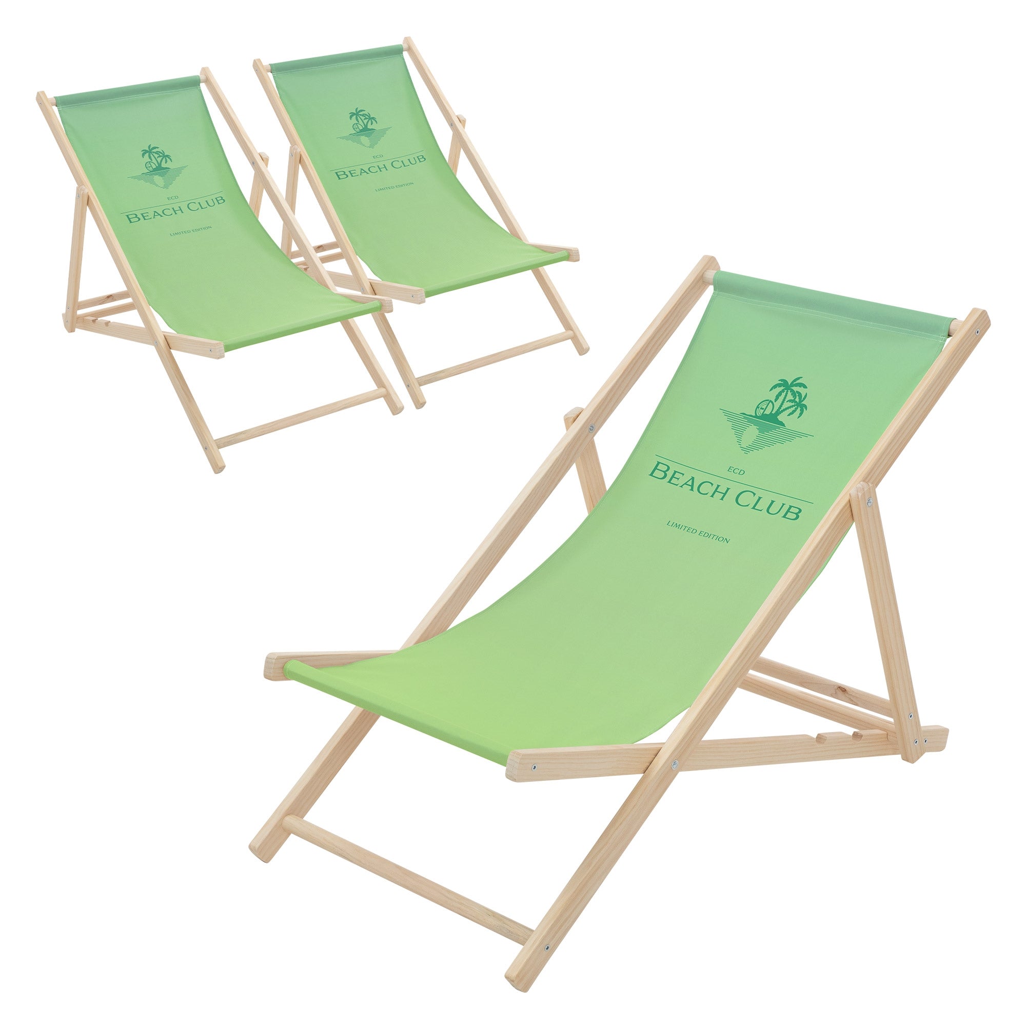 ECD Germany Sport transat jardin bois pliant motif floral