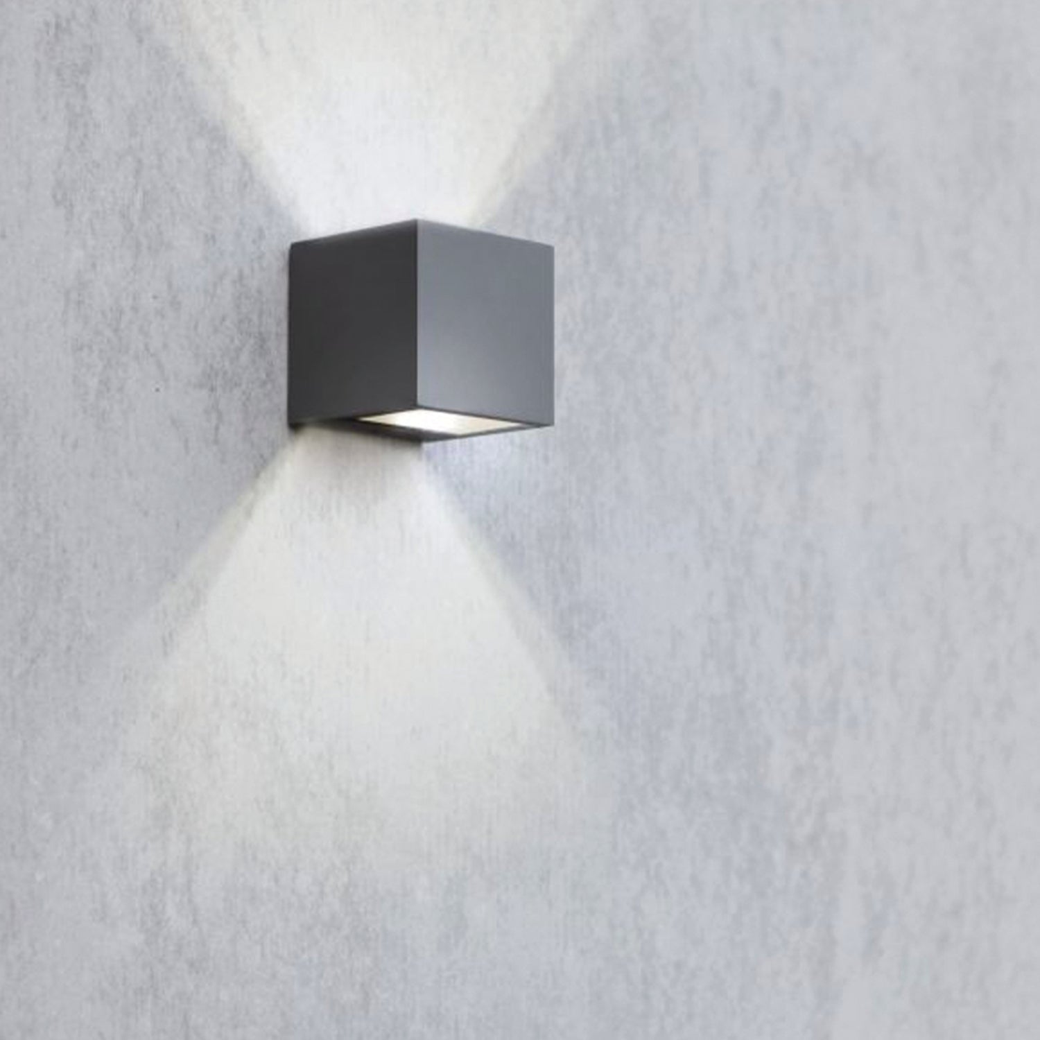 Red Deco Gemini Cube applique murale extérieure gris LED