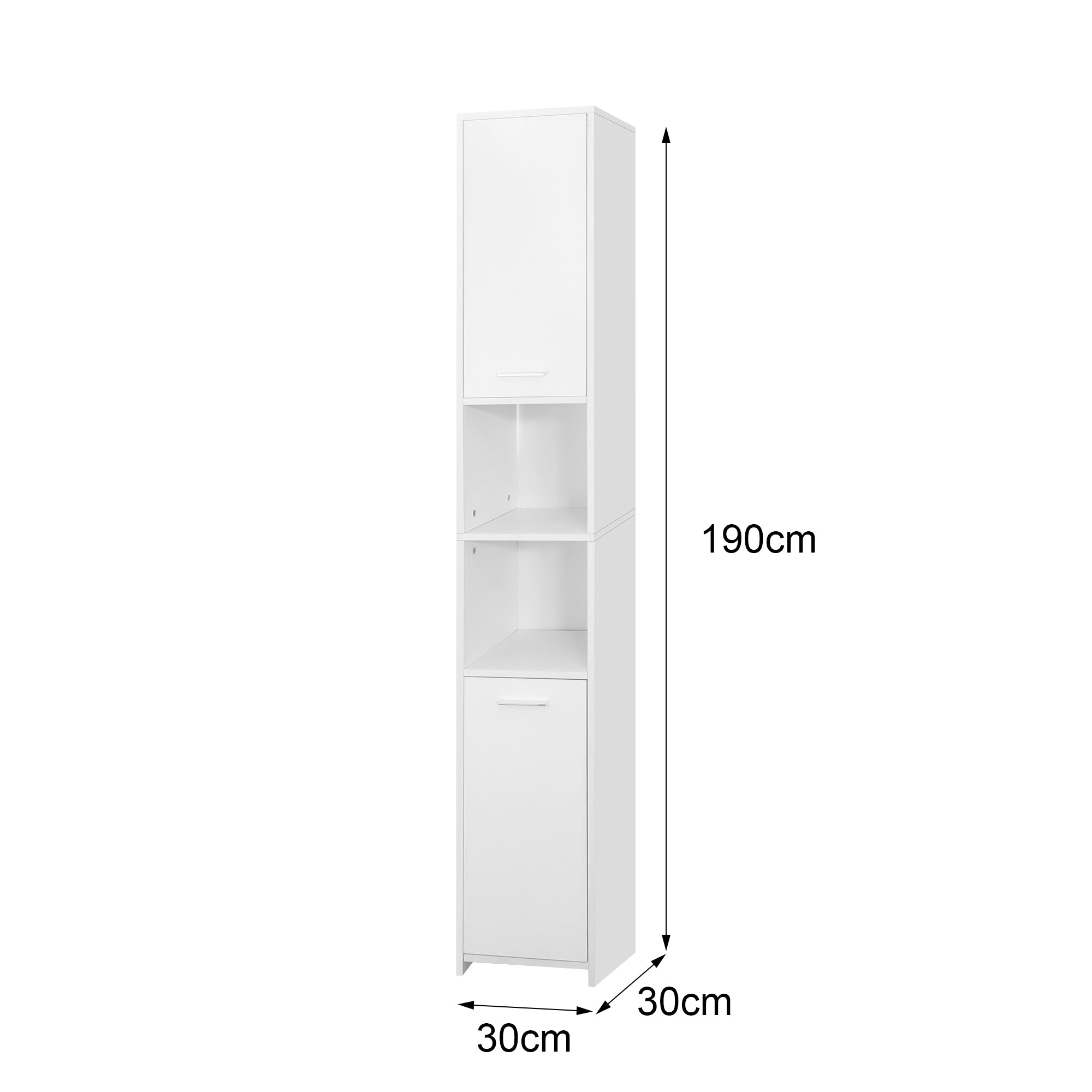 ECD Germany Möbel set 4 pièces meuble salle de bain blanc