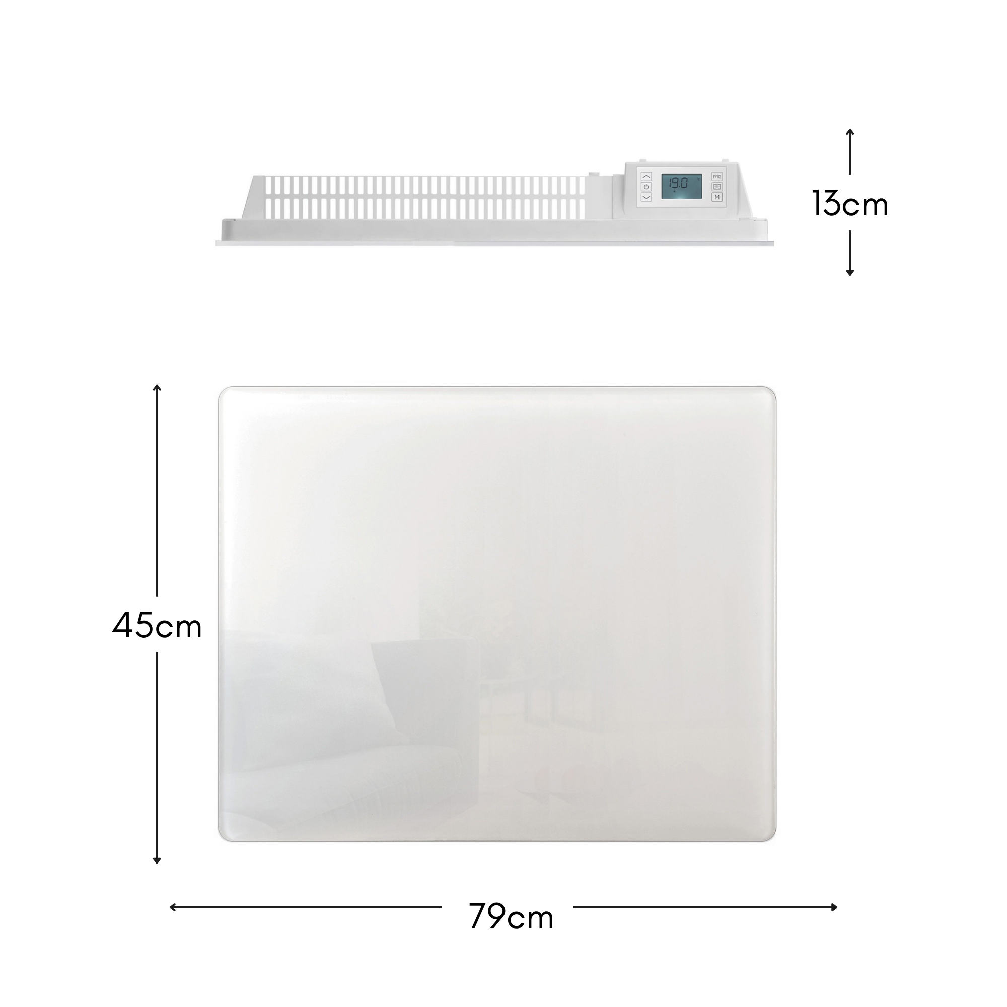 Red Deco Glass radiateur inertie céramique 1500W blanc