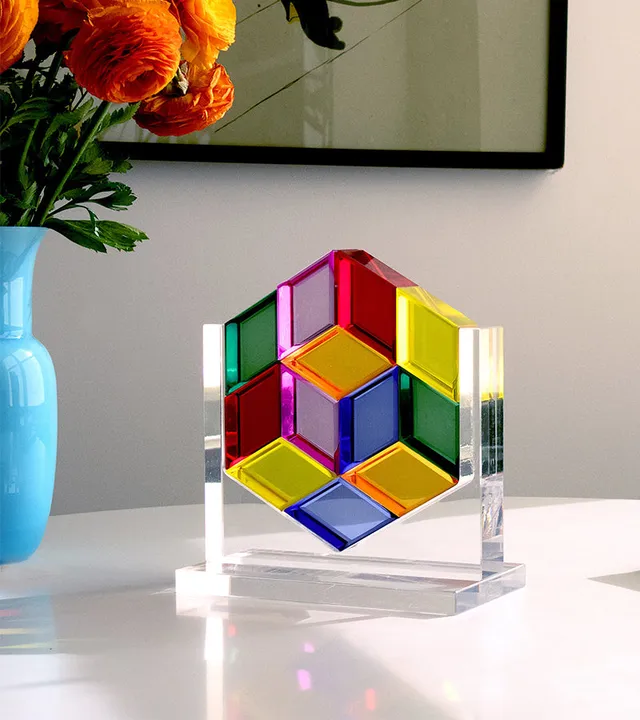 PrismArt jeu de bureau design puzzle translucide couleur