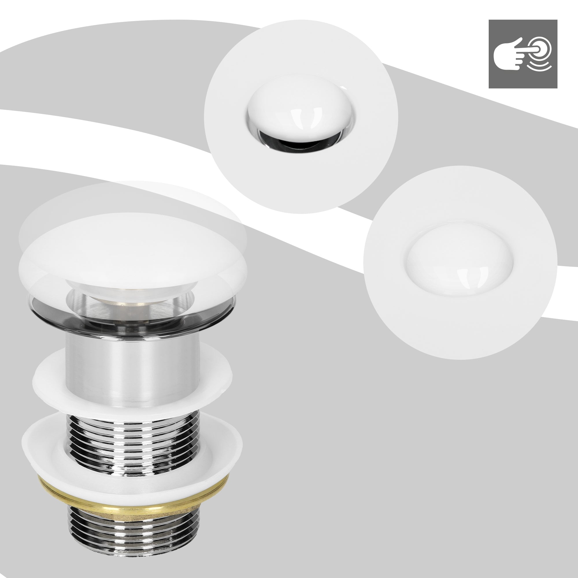 ECD Germany Sanitär lave-mains 37,5x19x14 cm céramique blanc
