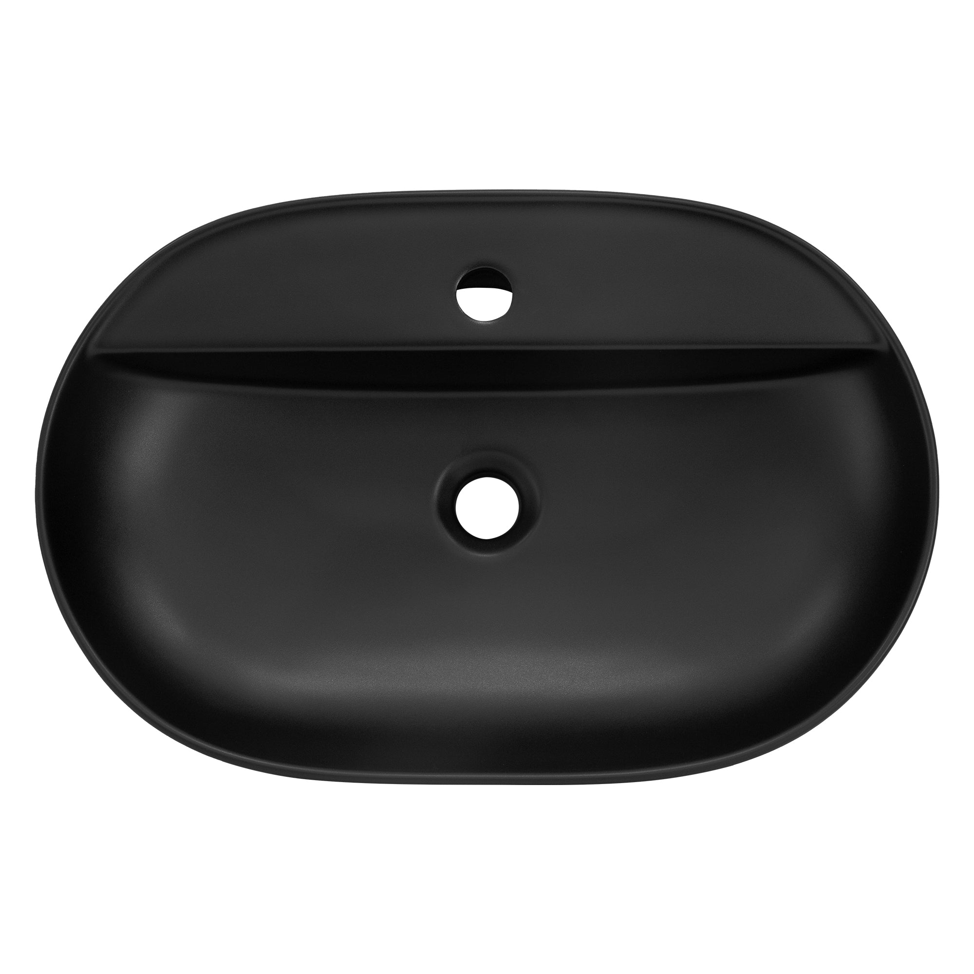 ECD Germany ML-Design vasque noire 60x40cm céramique + bonde