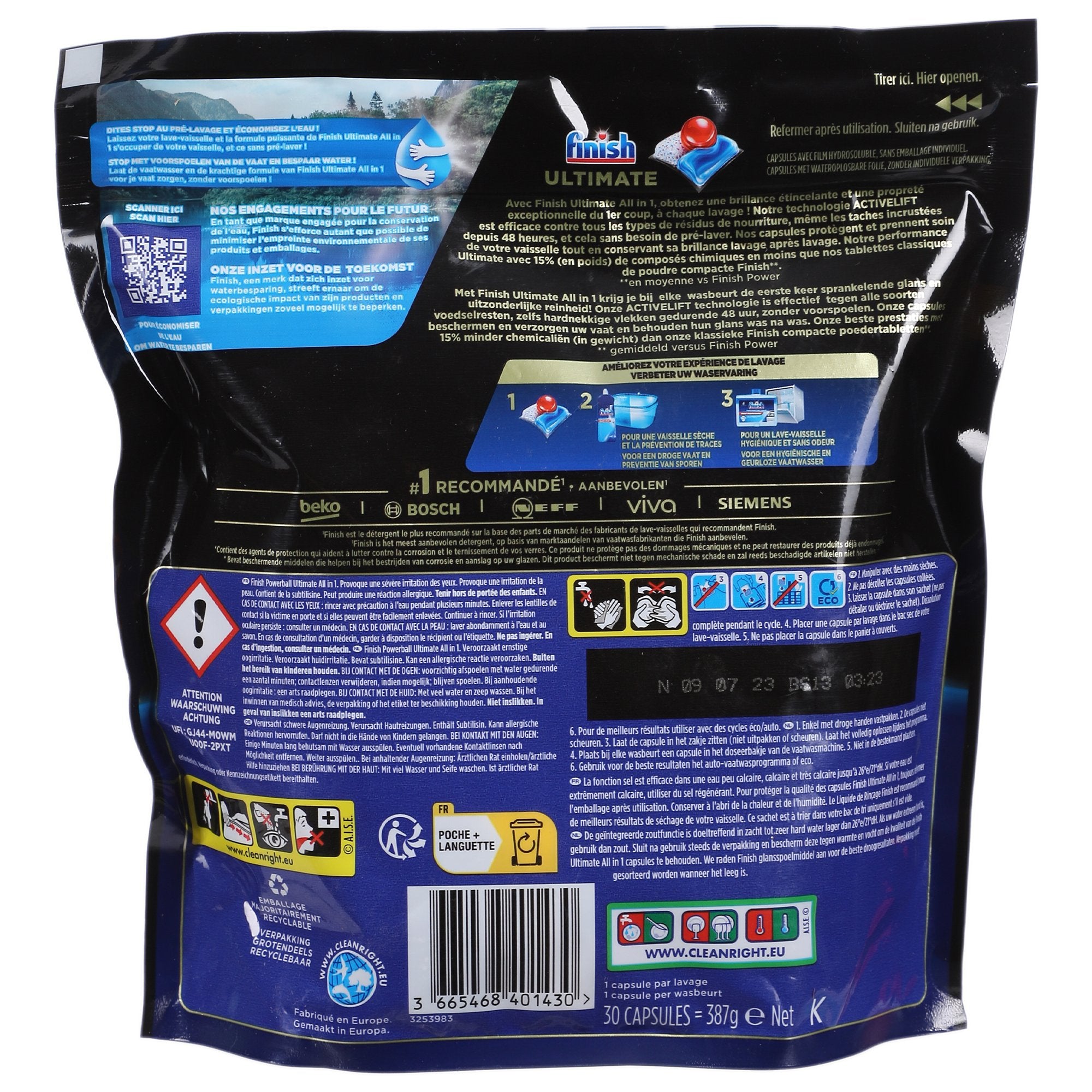 Finish All in 1 Ultimate Tablettes lave-vaisselle x30