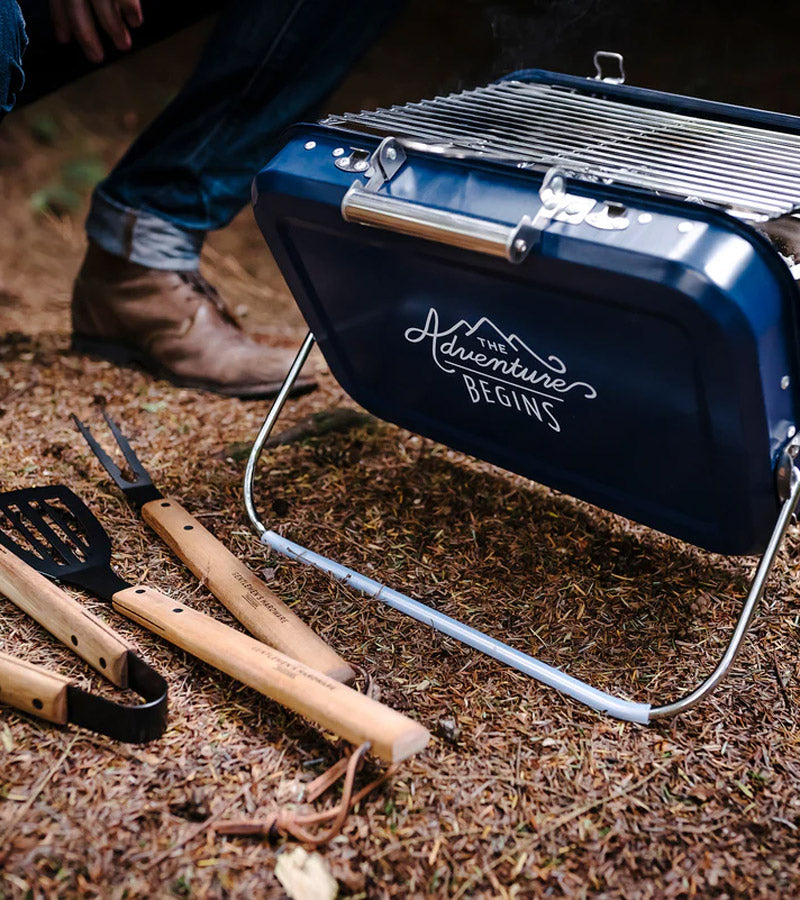 L'avant gardiste Outdoor barbecue portable valise charbon
