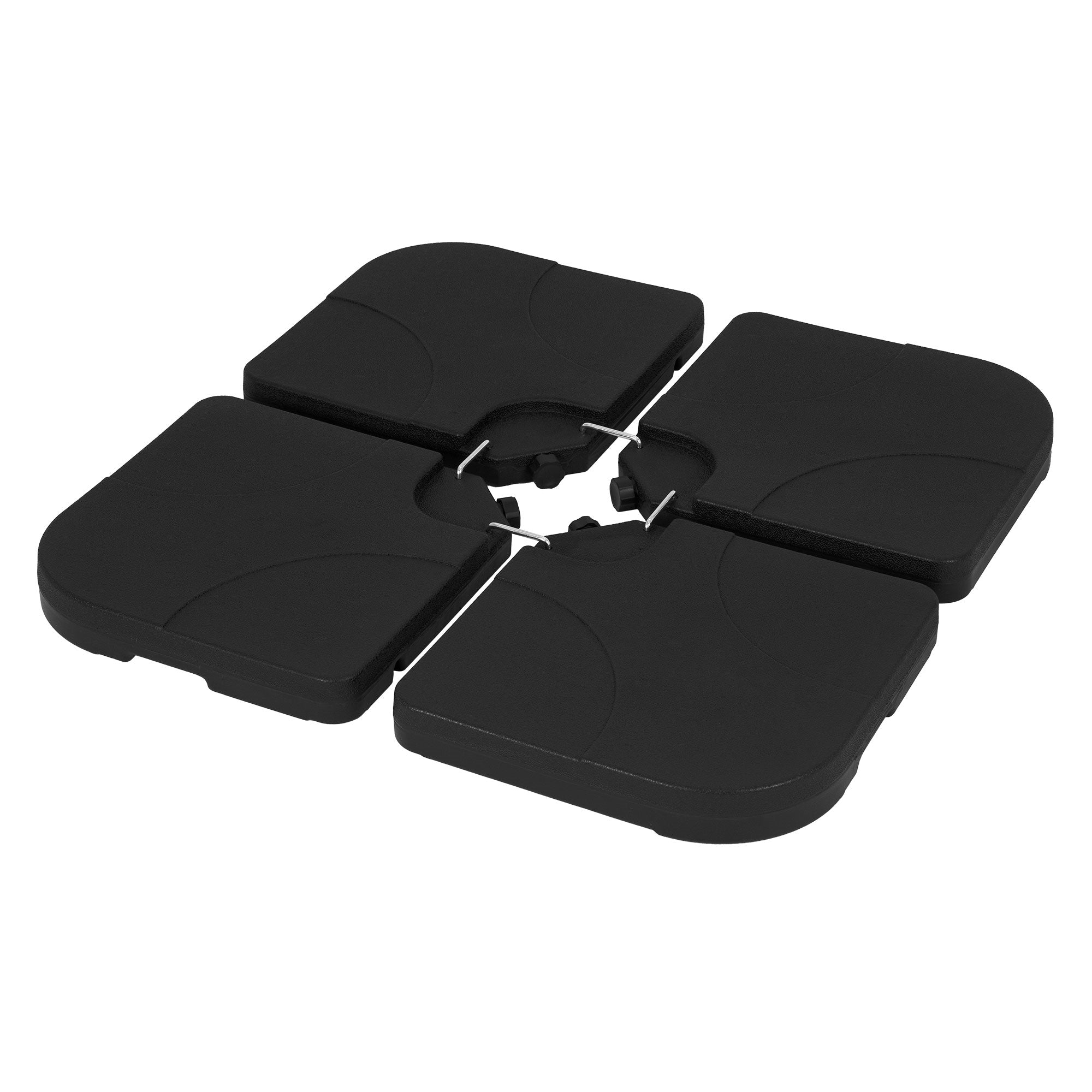 ECD Germany ML-Design pied parasol 4 dalles noir 80 kg