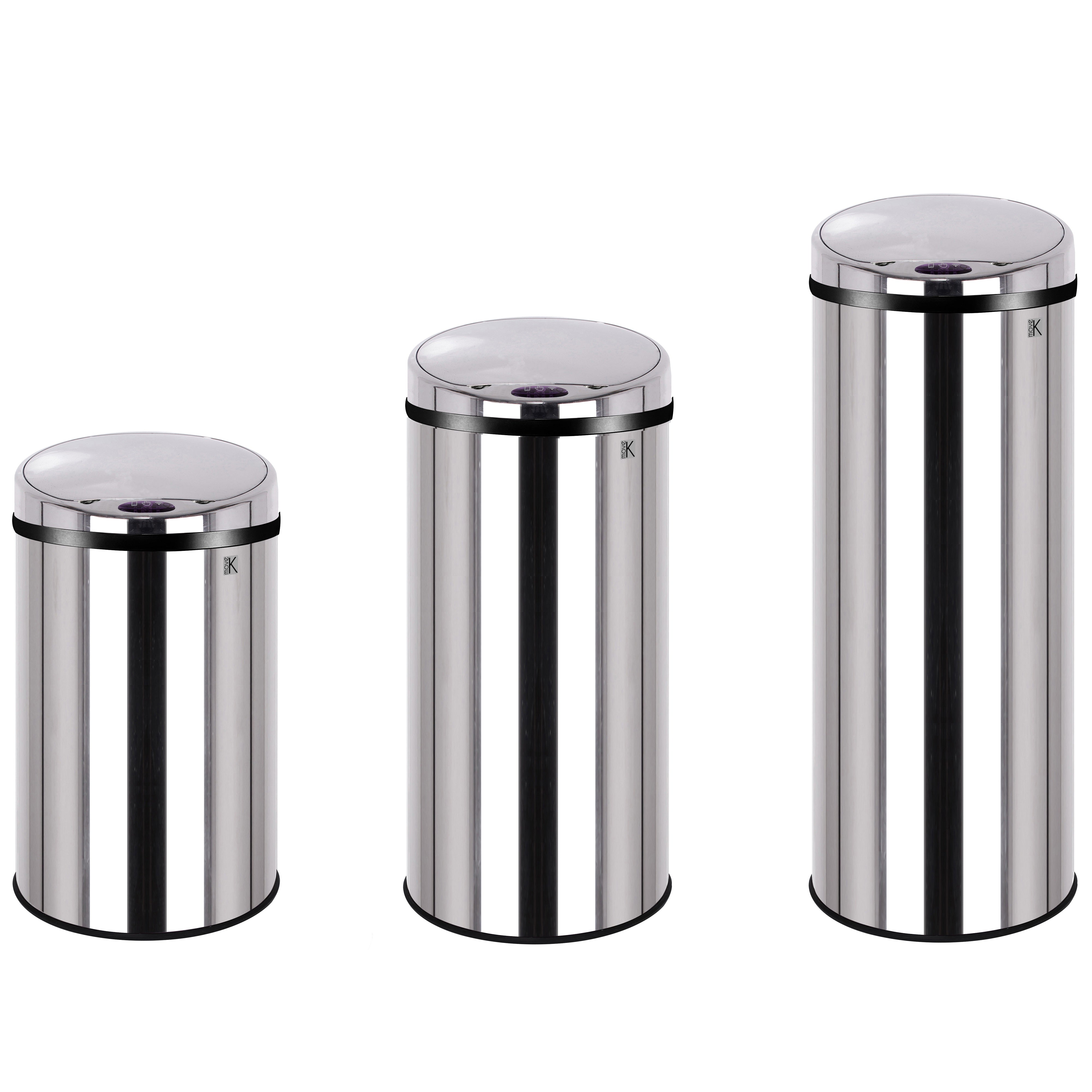 Red Deco Artic poubelle cuisine 30L inox capteur compacte