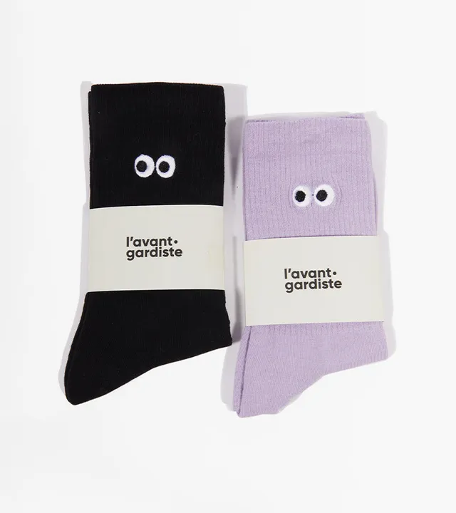 L'avant gardiste Lifestyle & Fun Chaussettes All eyes on you noir