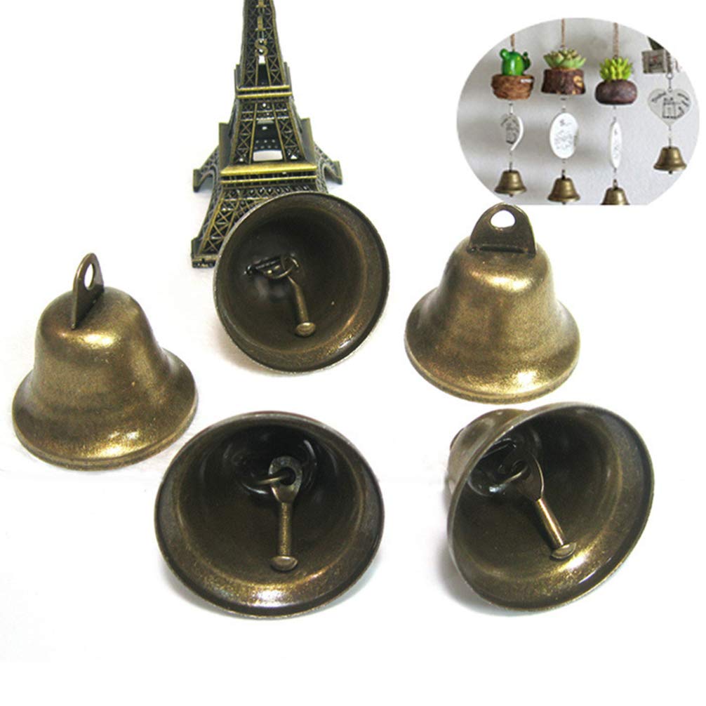 Milisten clochette main cuivre marron 38 mm lot de 20