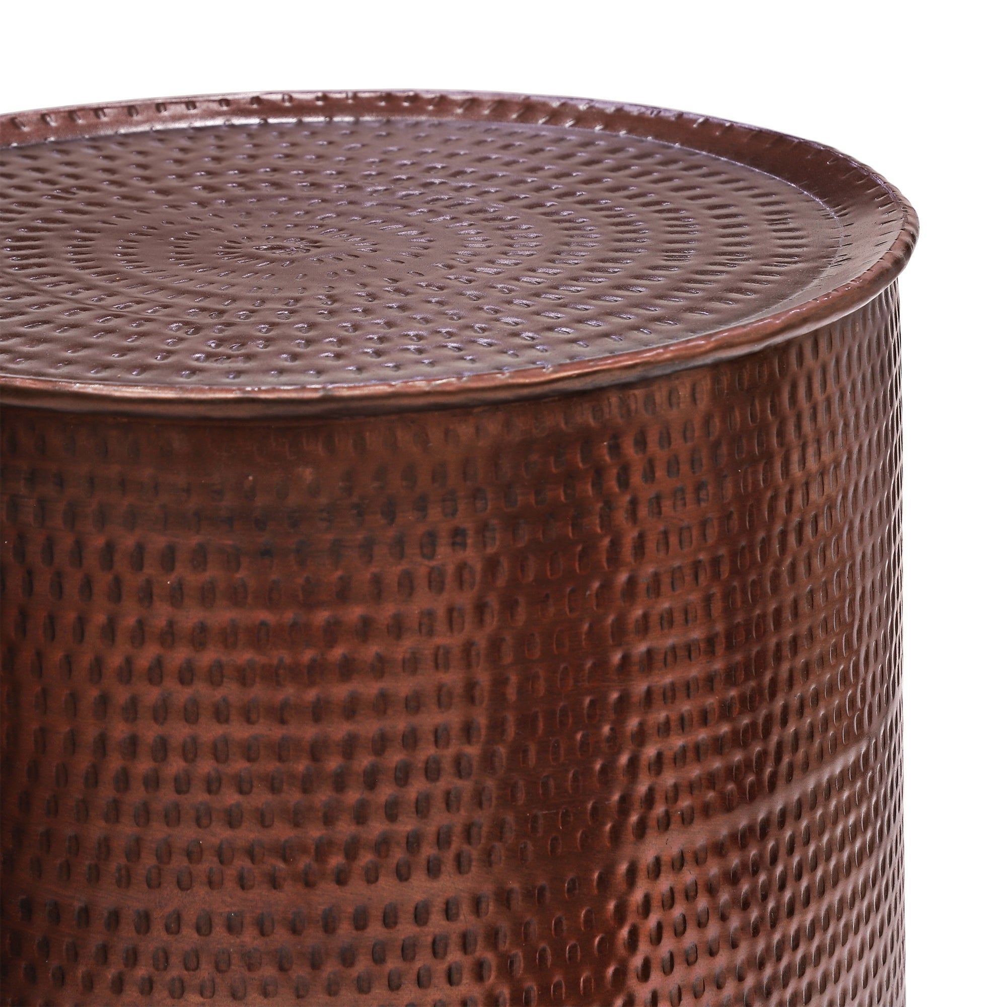 ECD Germany table d'appoint cuivre aluminium Ø 40x50 cm