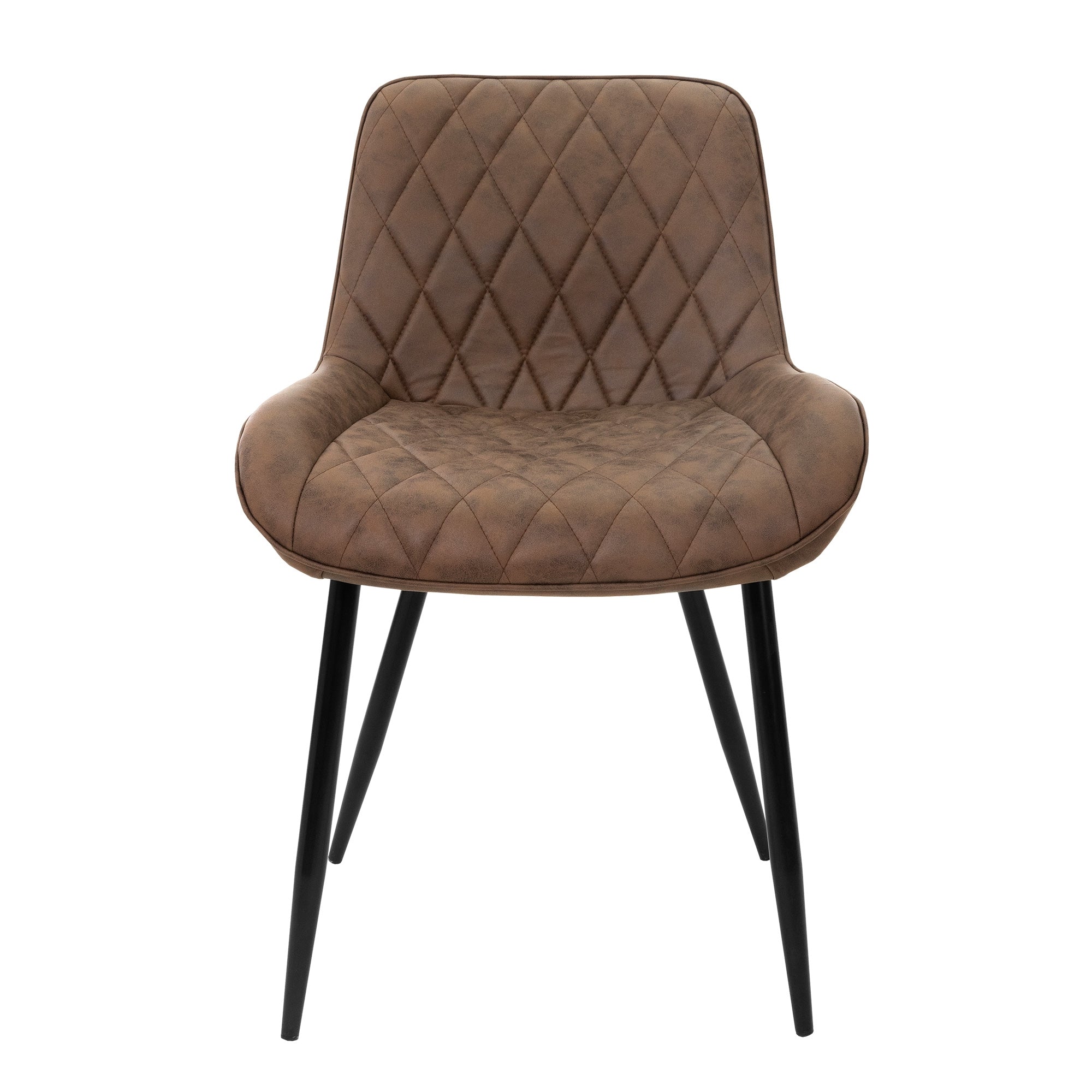 ECD Germany Möbel lot 6 chaises marron capitonnées
