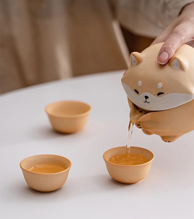 L'avant gardiste Shiba service à thé tasses chien mignon