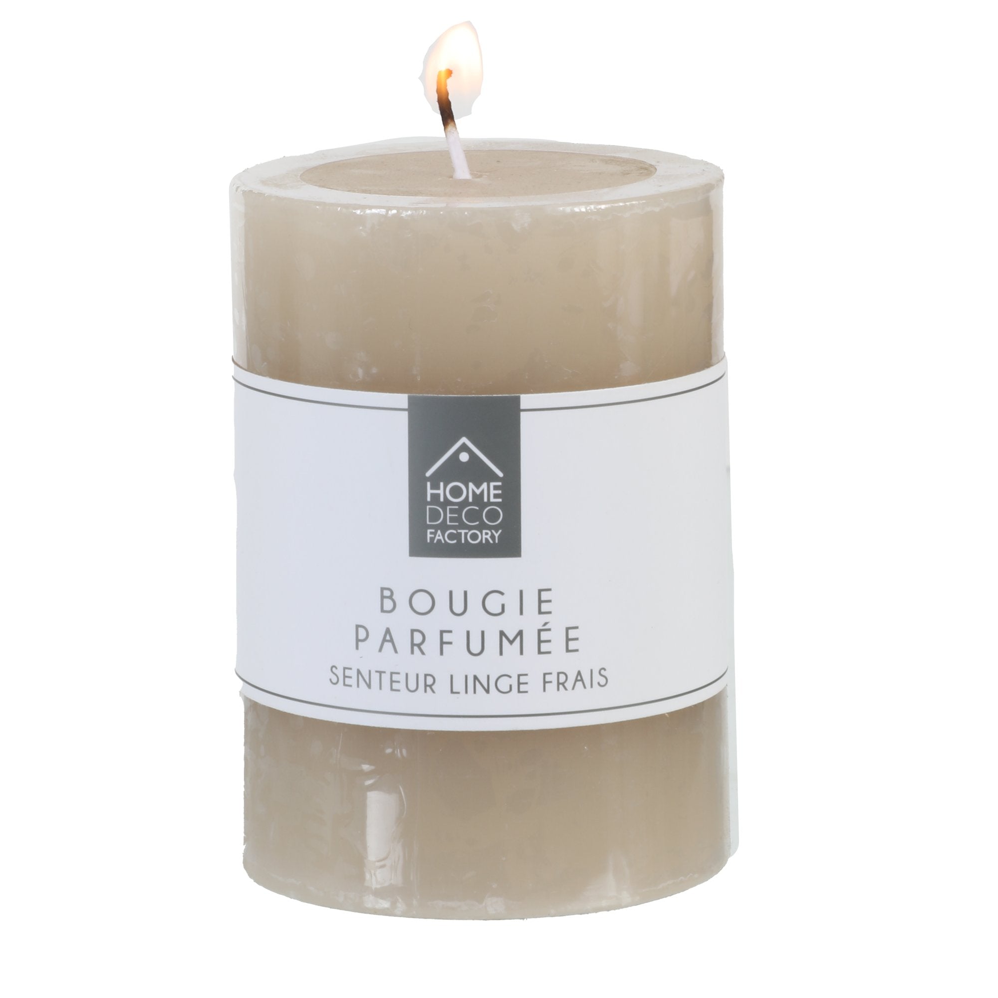 Escale Gourmande bougie cylindrique beige maison