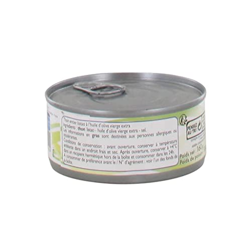 Leader Price thon entier listao huile olive vierge extra 104g