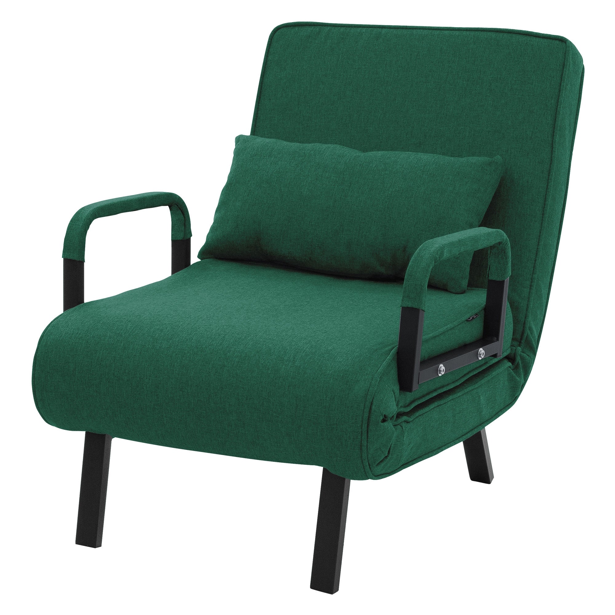ECD Germany Möbel fauteuil convertible 186x60 chenille vert
