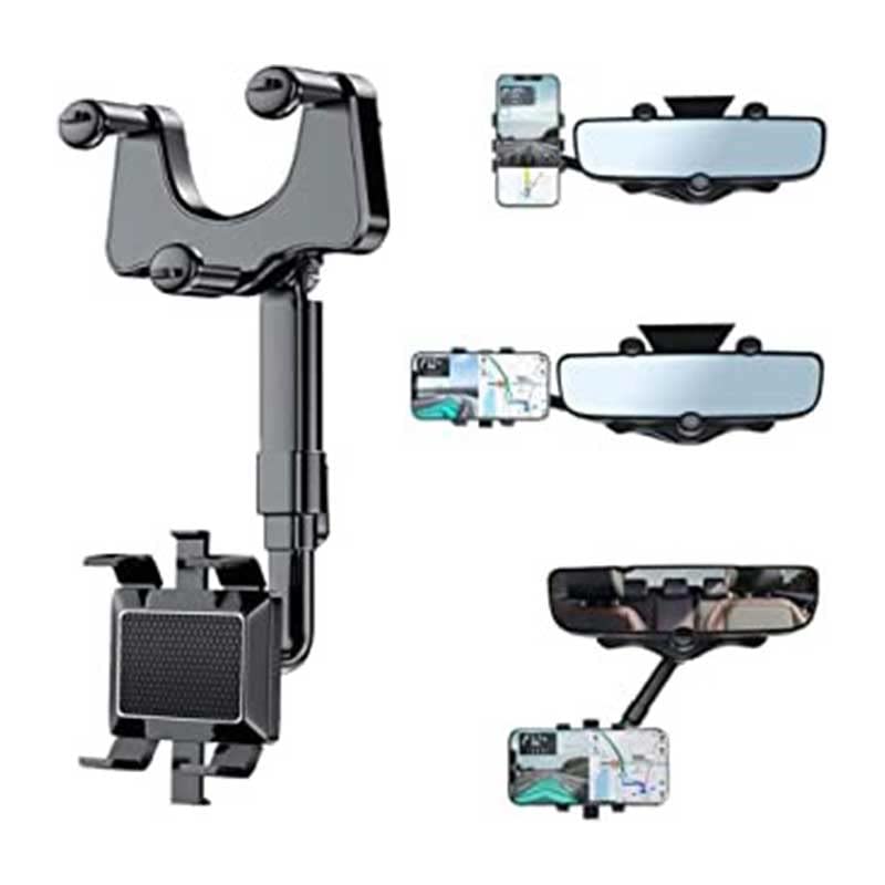 Shop-Story Swivel 360 Support Téléphone Rétroviseur Rotatif Auto