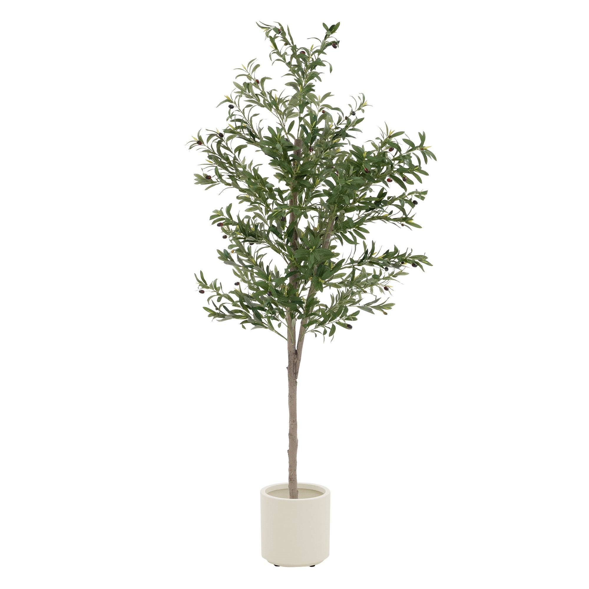 ML-Design olivier artificiel 120 cm avec pot blanc