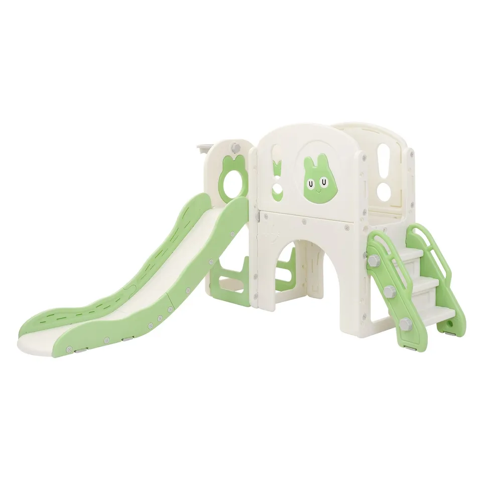 Joyz 5 en 1 tour toboggan enfant vert clair avec panier