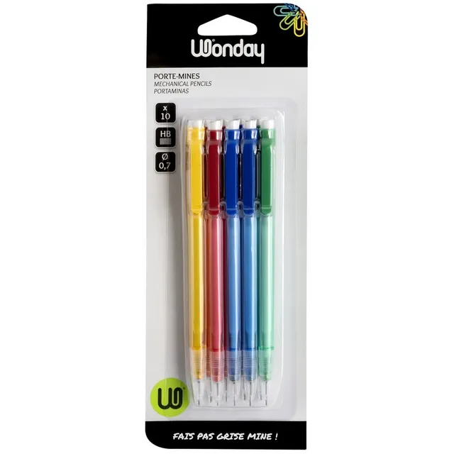 Safe Tool Fournitures de bureau porte-mine HB 0,7 mm lot 10 gomme