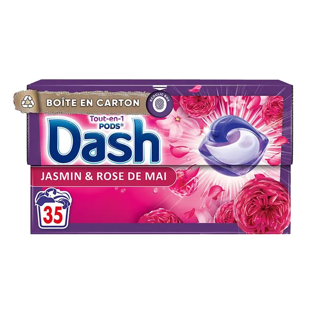 Dash Tout en 1 capsules lessive Jasmin Rose 30