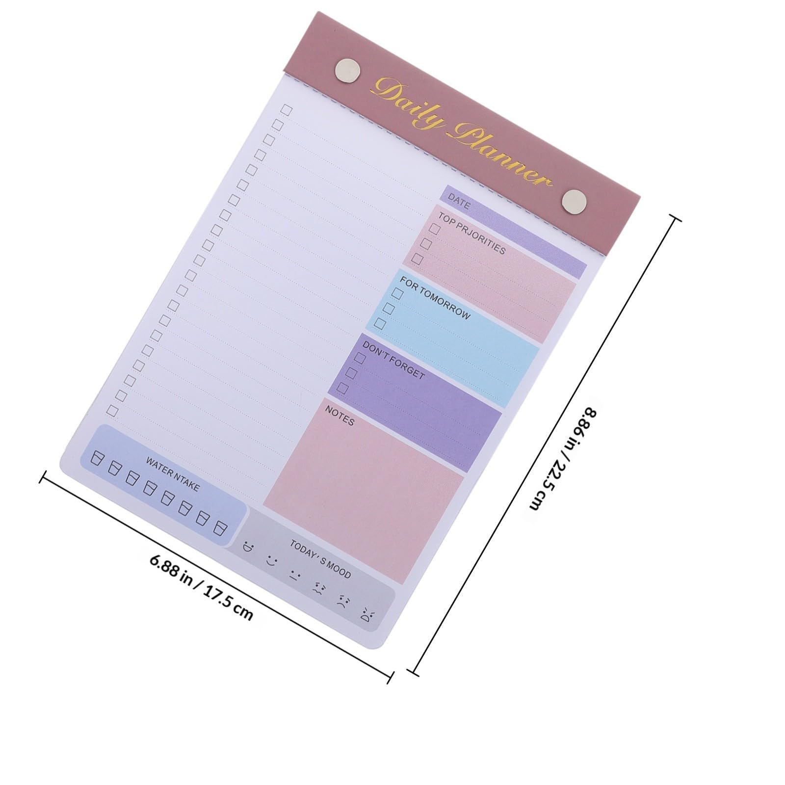 Milisten Art & Crafts bloc-notes agenda quotidien multi 22,5 cm