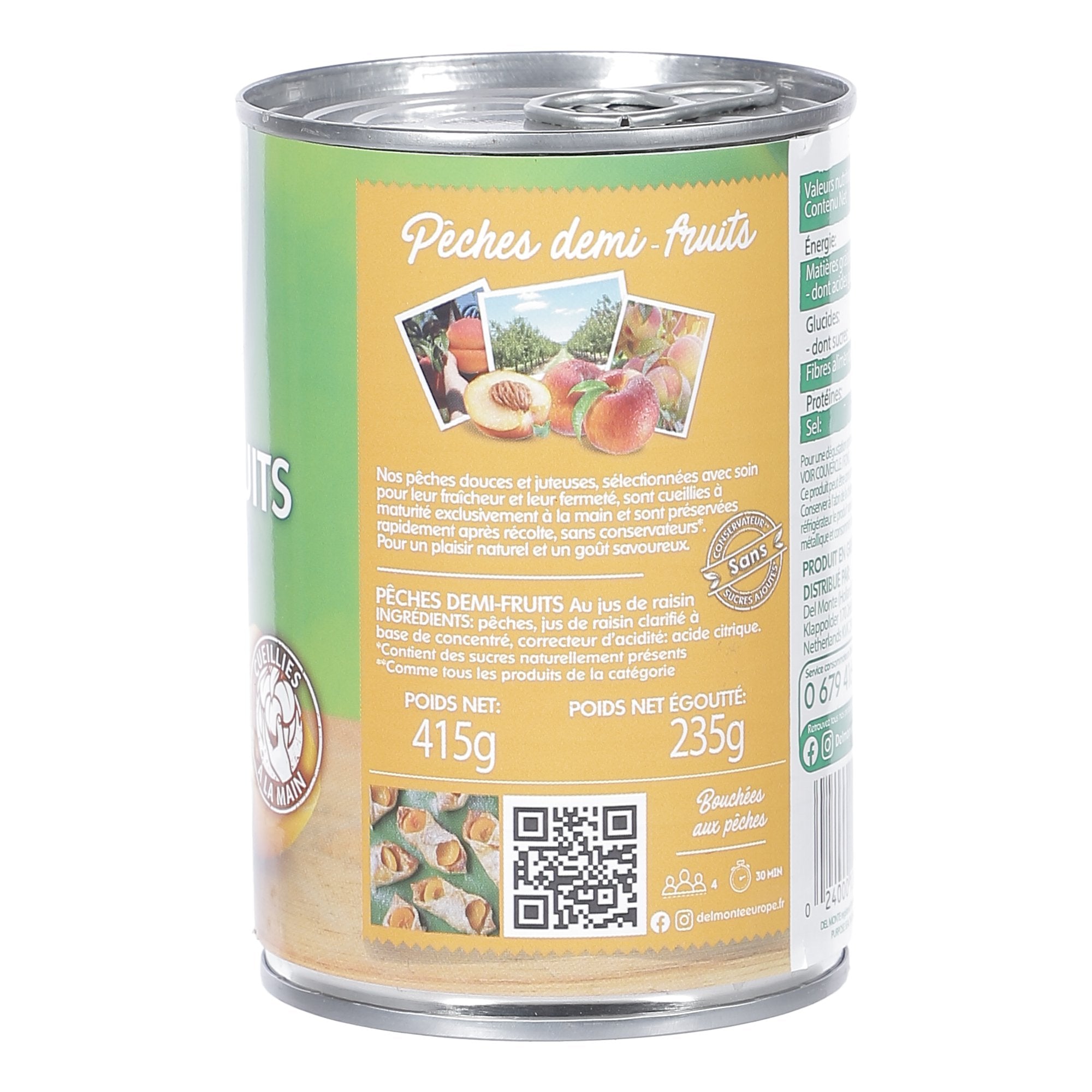 Stokomani Épicerie Demi-pêches au sirop conserve