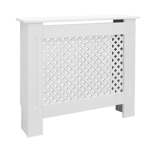 ECD Heizungen Cache-radiateur MDF 78x19x82cm Blanc Losange