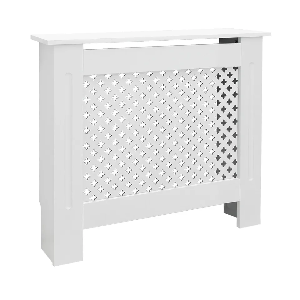 ECD Heizungen Cache-radiateur MDF 78x19x82cm Blanc Losange