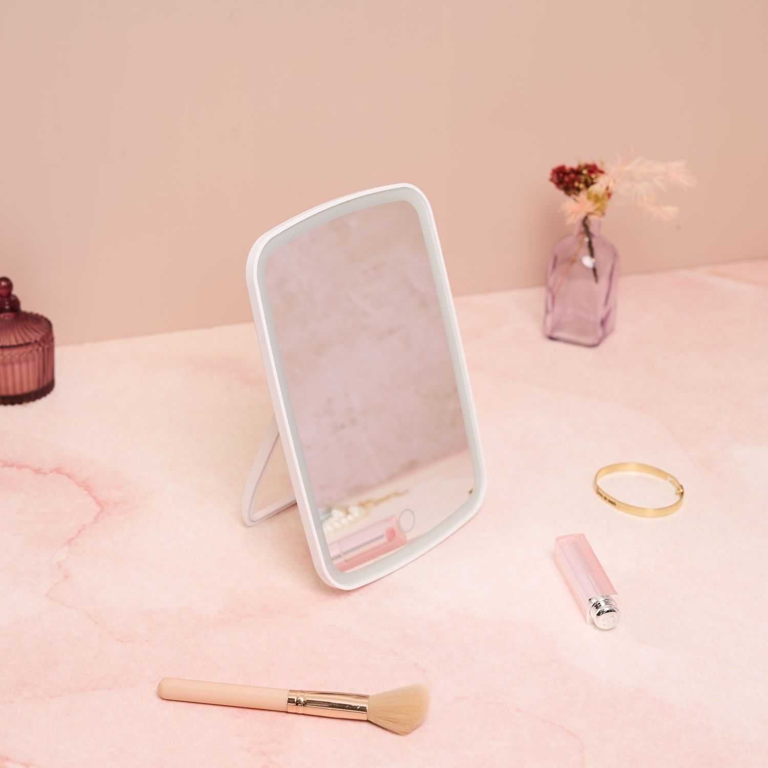 Stokomani Miroir LED à poser rechargeable maquillage