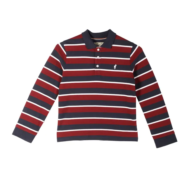 Stokomani Mode polo à rayures rouge enfant
