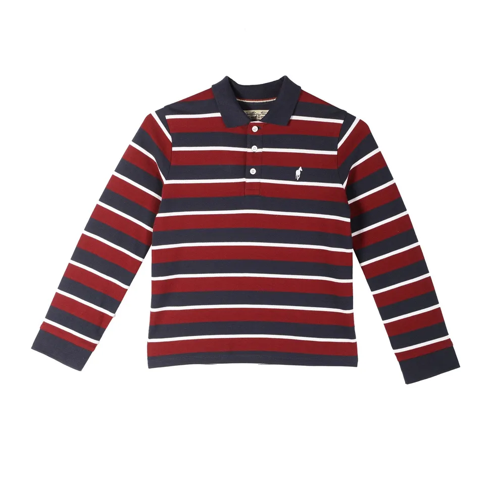Stokomani Mode polo à rayures rouge enfant
