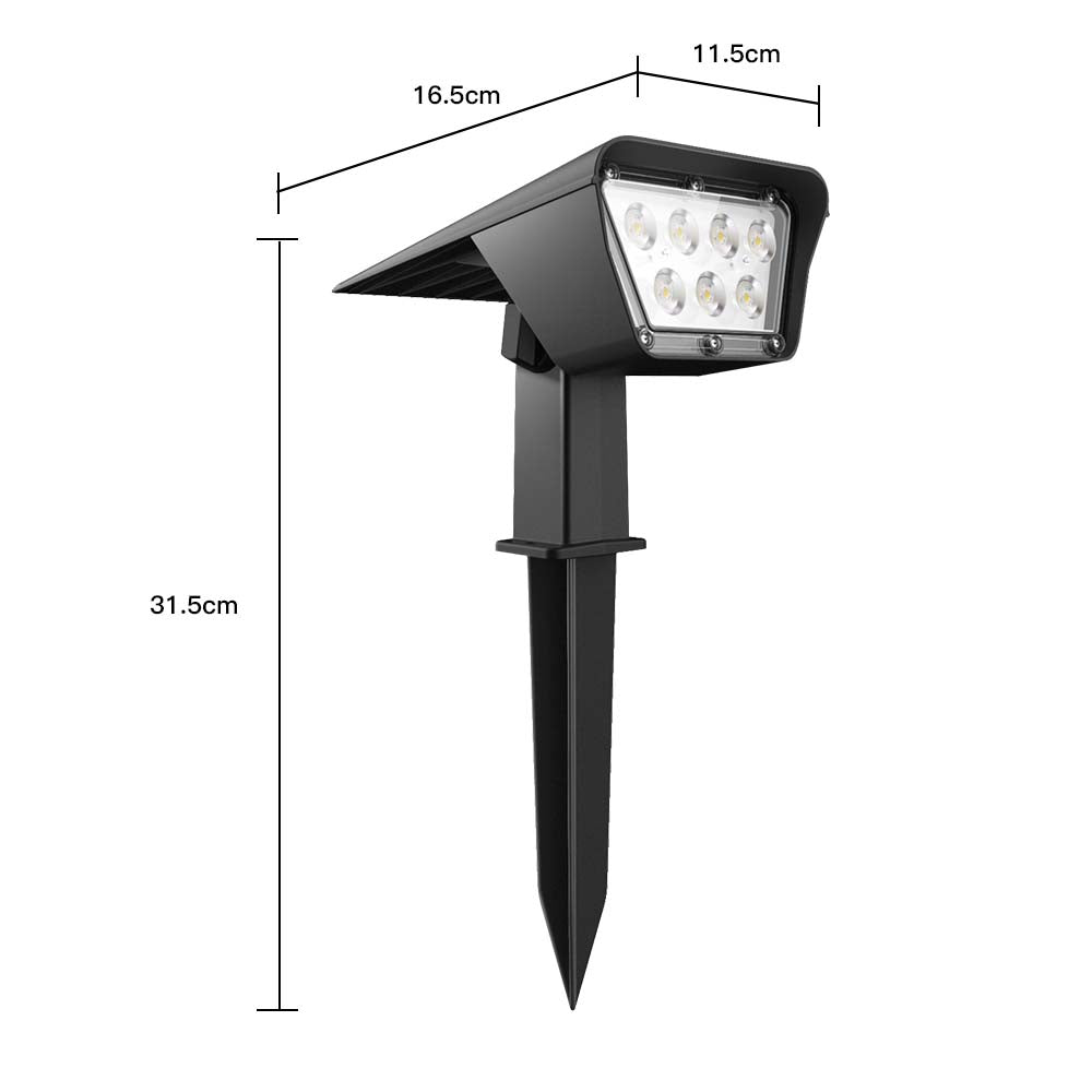 Red Deco Curtis lot 4 spots solaires LED blanc dimmable 31 cm