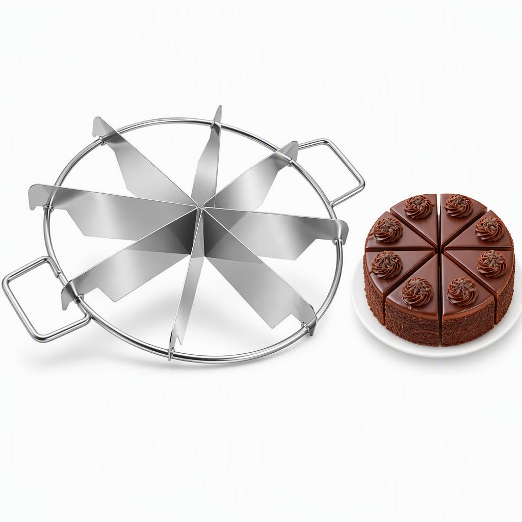 Milisten Home & Kitchen diviseur gâteau 8 parts inox 28 cm