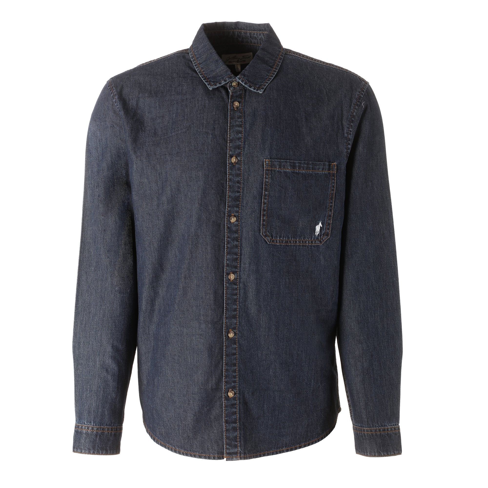 Chemise en jean broderie homme denim taille L à XXL