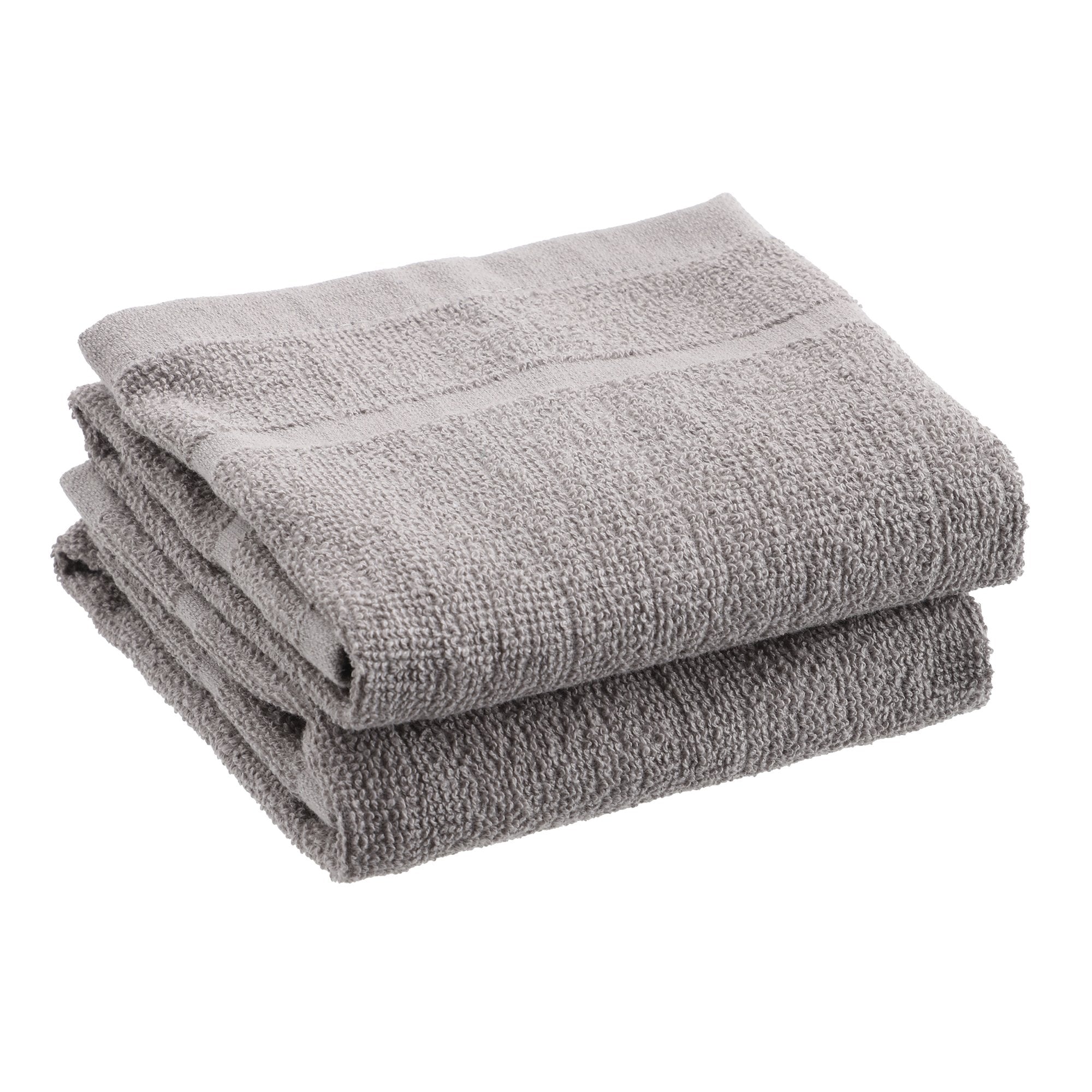 Stokomani Maison lot 2 serviettes 40x40 cm gris coton