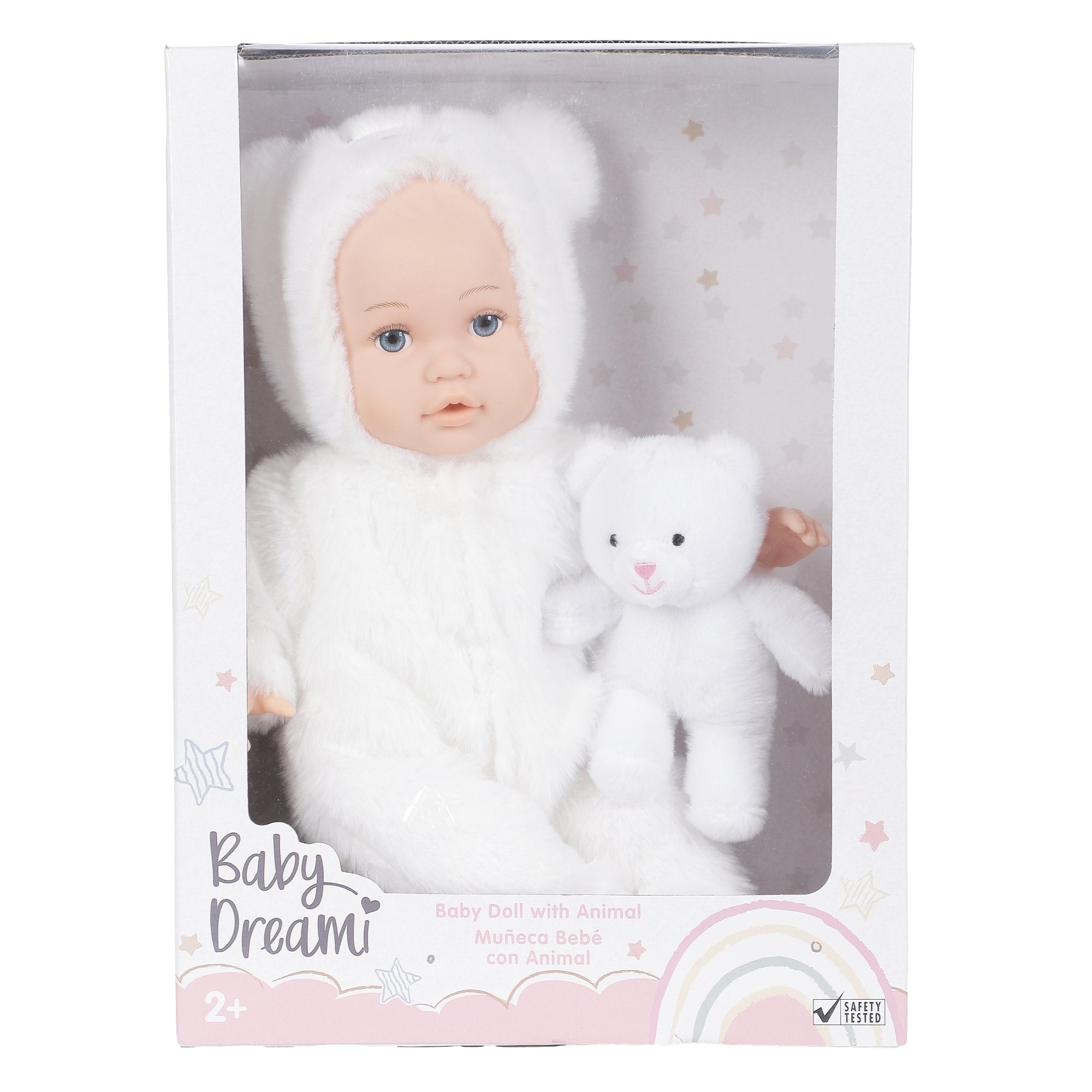 Stokomani Poupon peluche marron jouet bébé premier âge