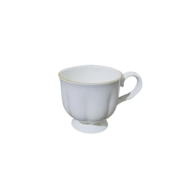 Bérénice tasse bord coloré beige 240 ml