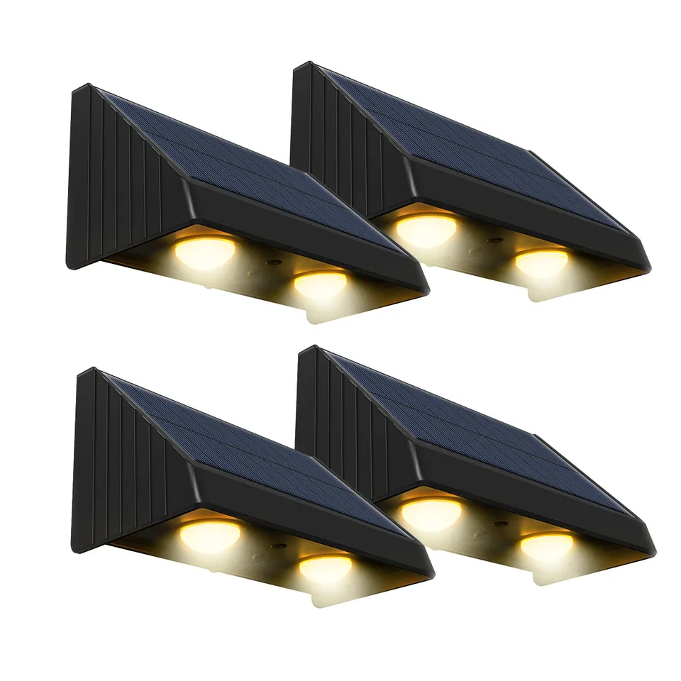 Red Deco Kyla lot 4 lampes murales solaires blanc chaud