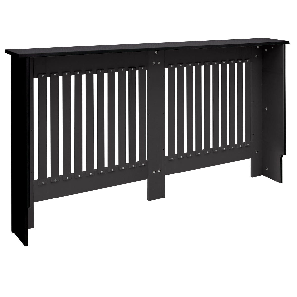 ECD Germany Heizungen cache-radiateur noir 152x19x82 cm MDF