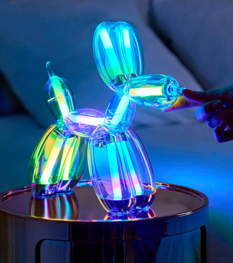 Lexon X Jeff Koons Balloon Dog lampe LED pop art