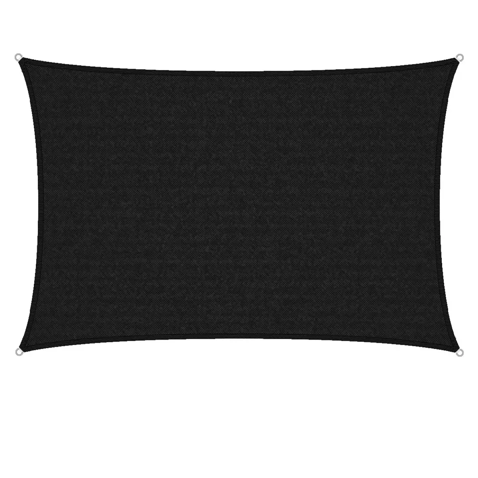 ECD Germany Garten voile ombrage 4x6 m anthracite HDPE anti-UV