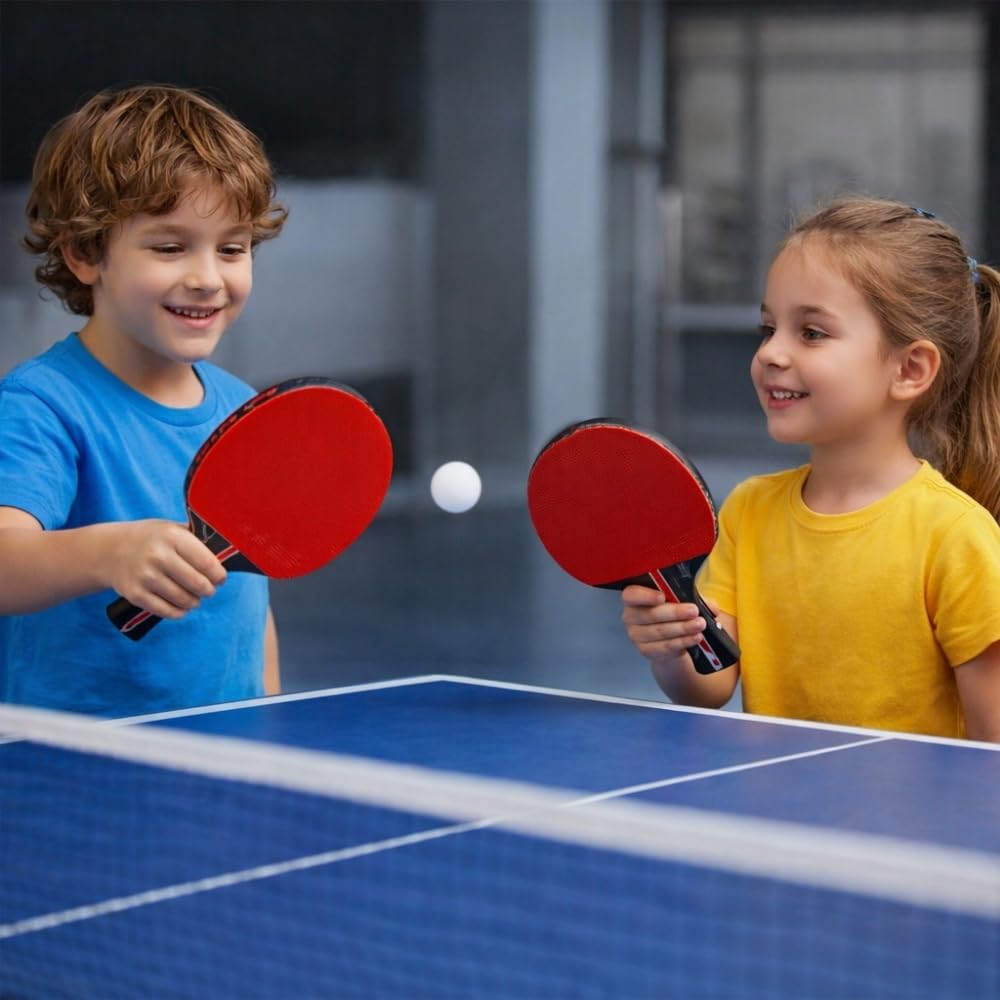Shop-Story Loisirs Set Ping-Pong 2 Raquettes 2 Balles Housse