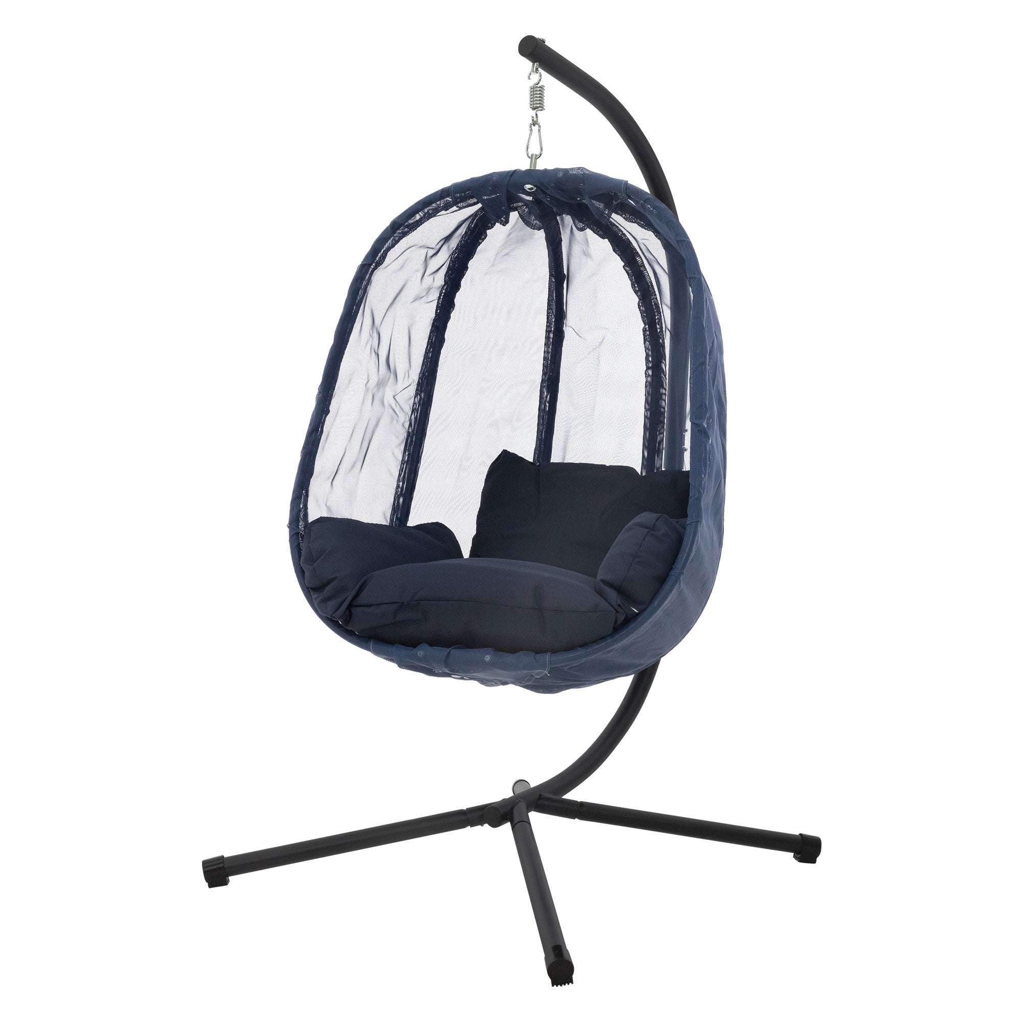 ECD Germany Fauteuil suspendu gris 150 kg avec support